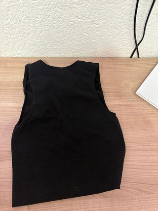Top fiesta negro sin mangas