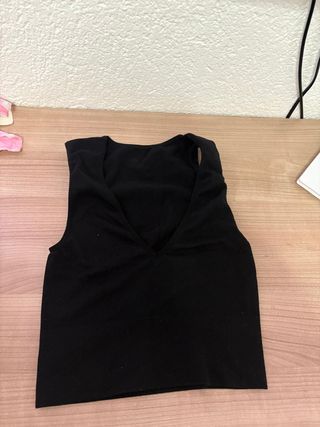 Top fiesta negro sin mangas