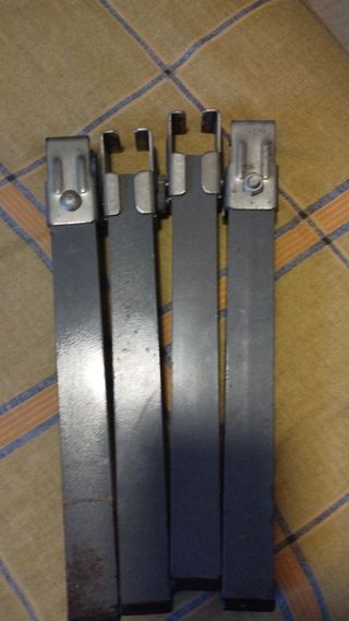 4 Patas Somier Láminas Metal Gris