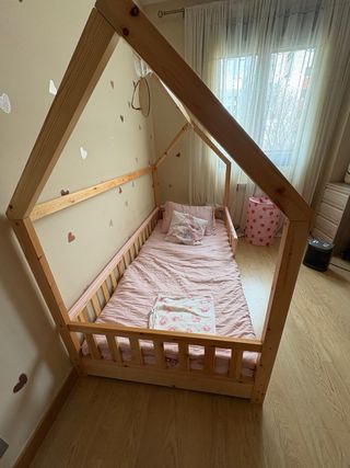 Cama Montessori Infantil Madera con colchon
