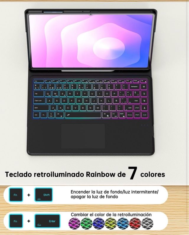 Funda Teclado Retroiluminado  para Tablet 14.6“.