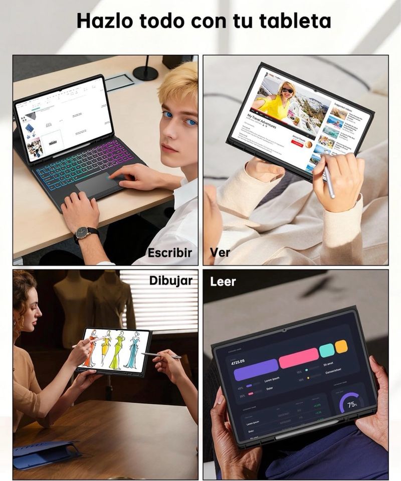 Funda Teclado Retroiluminado  para Tablet 14.6“. afbeelding 9