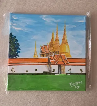 Pinturas acrílicas con motivos de Tailandia