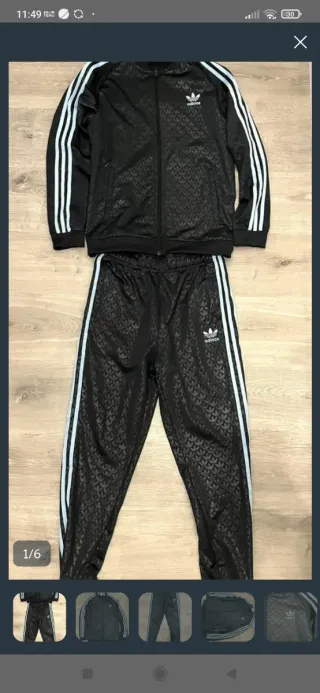 Chándal Adidas Negro con Diseño