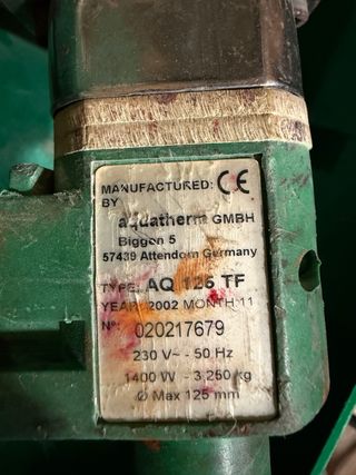 Polisoldadora Aquatherm AQ125 TFE 1400W 0050341