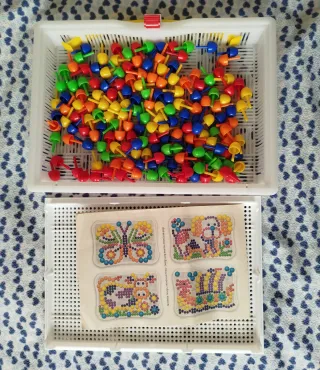 Juego Mosaico Infantil Clavos Colores