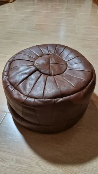 Puff polipiel marrón