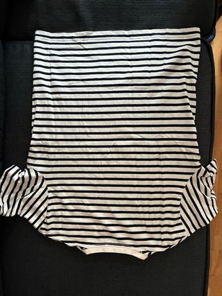 Camiseta Zara Rayas Negras y Blancas