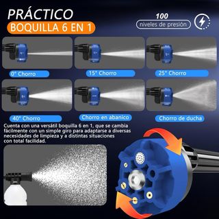 HIDROLIMPIADORA 1200PSI 2 BATERIAS 6EN1