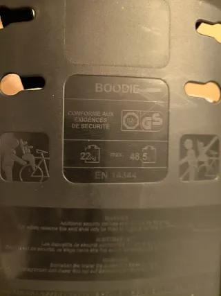 Silla portabebés bicicleta negra/roja