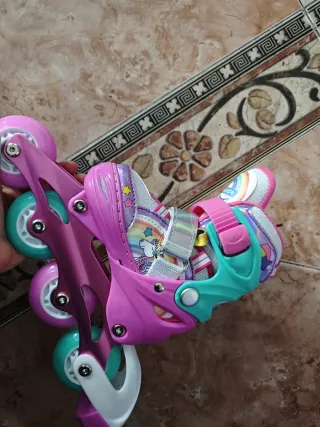 Patines Unicornio Niñas 4 Ruedas Ajustables