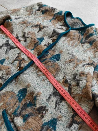 Chaqueta Lana Virgen Vintage Botones Moneda