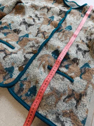 Chaqueta Lana Virgen Vintage Botones Moneda