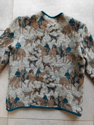 Chaqueta Lana Virgen Vintage Botones Moneda