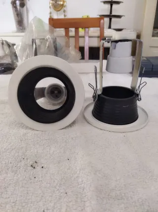 2 Soportes Halógeno Empotrar Blanco