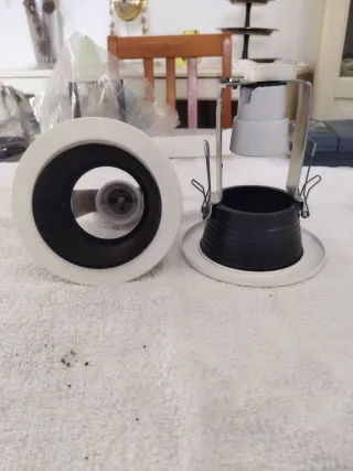 2 Soportes Halógeno Empotrar Blanco