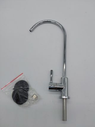 Nikou Grifo - Grifo de fregadero de cocina de acero inoxidable de 1/4 '' Grifo de cromo de ósmosis inversa RO Filtro de agua pot