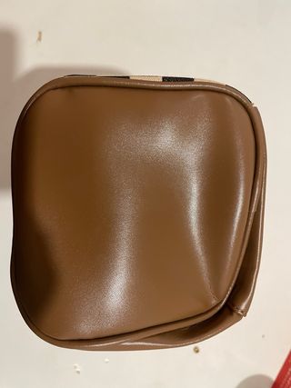 Bolsa de maquillaje con estampado de cuadros