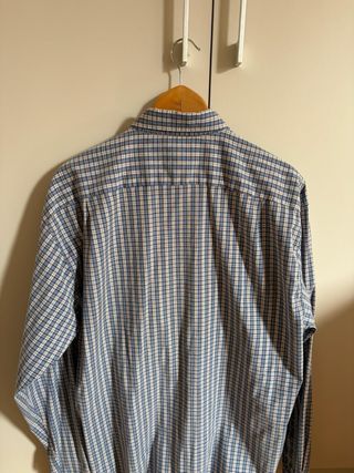 Camisa Ralph Lauren cuadros azul y beige