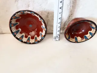 Set 2 ciotole decorative terracotta smaltate ceram
