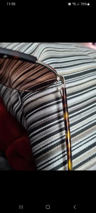 Gafas de sol Calvin Klein marrones y plateadas