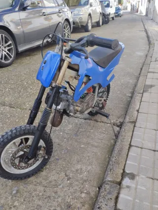 Minimoto Cross Infantil Azul y Negra