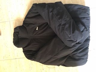 Chaquetón Pull and Bear negro mujer