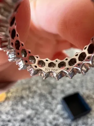 Anillo PDPAOLA plata con circonitas – talla 12 mm