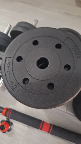 Barra y pesas Songmics