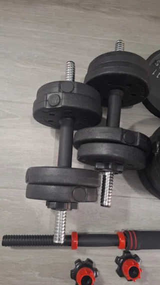 Barra y pesas Songmics