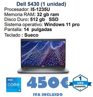 Dell Latitude 5430 i5-1235U 32GB RAM 512GB SSD