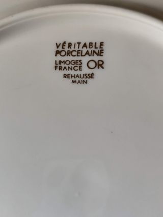 Set 3 Platos Porcelana Limoges