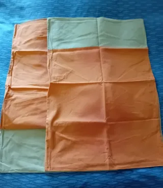 2 Federe Cotone 75x50cm Verde Arancio