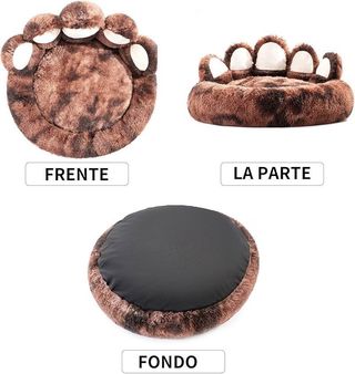Cama para Perros Forma Pata de Oso talla M 65cm