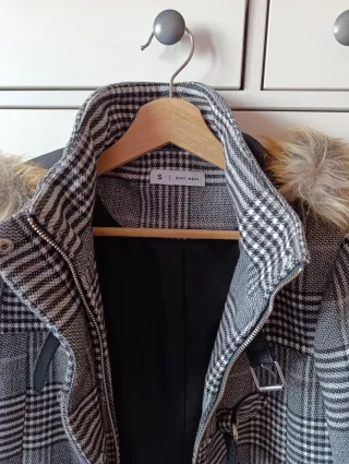 Chaquetón Easy Wear Cuadros con Capucha