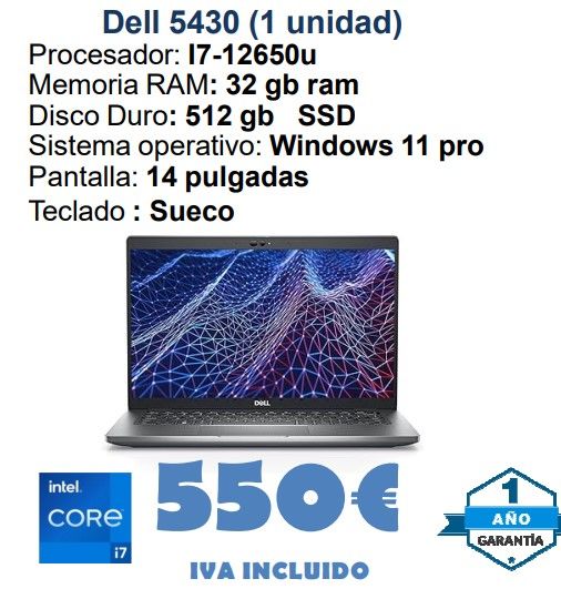 Dell Latitude 5430 i7-12650U 32GB RAM 512GB SSD
