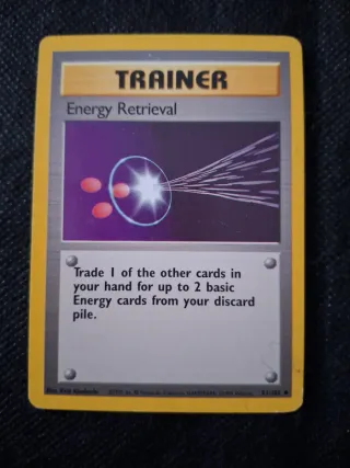Lote cartas Pokémon: Profesor Oak y Energy Retriev
