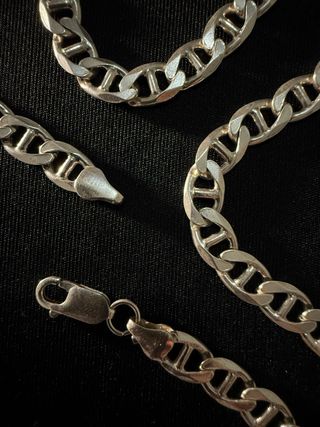 Cadena Plata Ley Italiana 925