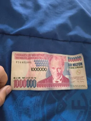 1 Millón Lira Turca Billete Antiguo