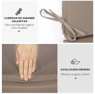 Cojín para balancín 2 piezas gris