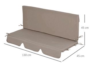 Cojín para balancín 2 piezas gris