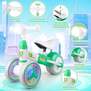 BICI SENZA PEDALINI BEBE CON LUCI LED 1-2A