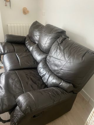 Sofá de 3 plazas reclinable de cuero