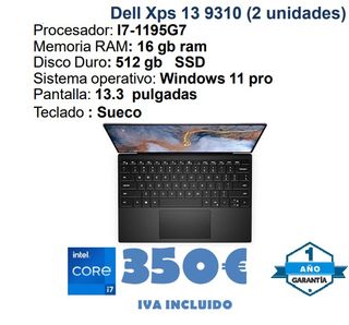 Dell XPS 13 9310 16GB RAM 512GB SSD