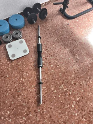 Pack discos mancuernas y barra se acepta negociar