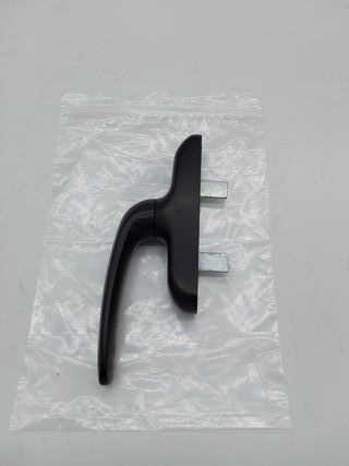 Amig - Manilla para Ventanas Practicables, Abatibles o Batientes con Base de Aluminio y Cubierta de PVC en Color Negro con Atorn