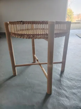 Tavolino rotondo in bambù