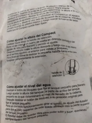 Válvula Cisterna Inodoro Flotador Universal