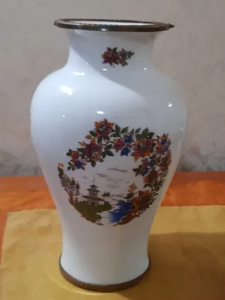 Vaso porcellana anni '60 decorato
