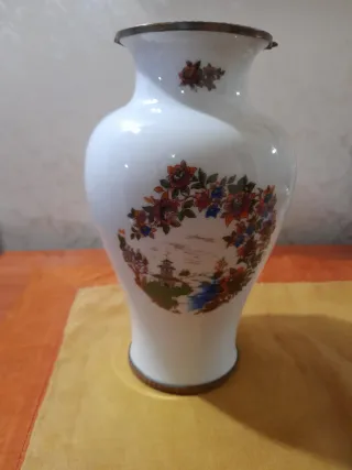 Vaso porcellana anni '60 decorato